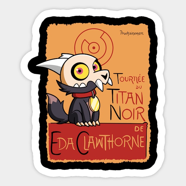 Tournée du Titan Noir Sticker by jasesa